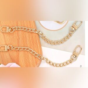 NEW Chain extenders or Replacements for Bags TWO pieces Gold-tone